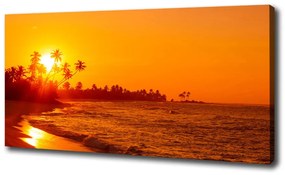 Feszített vászonkép Sunset beach oc-112375136
