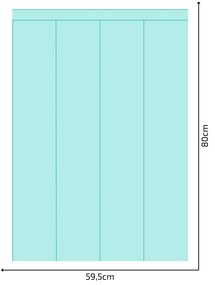 PIPPER. Textil öntapadó tapéta - Egy téglalap - Türkiz színű Méret: 80cm, Szín: Kombináció