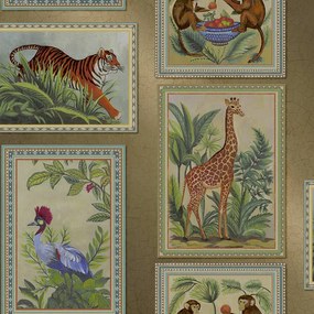 Holden Decor Wanderlust Menagerie arany állatos vlies tapéta – 92010