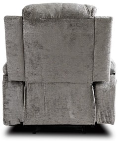 Elektromosan Vezérelhető Masszázsfunkciós Relaxfotel Szürke Bársony Kárpittal. BOX2