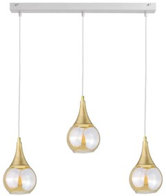 Csillár zsinóron LACRIMA WHITE 3xE27/60W/230V