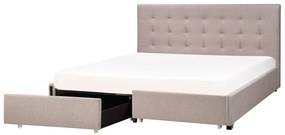 Franciaágy 180 cm ROLLA (ágyráccsal és tárolóhellyel) (világosszürke). 1007489
