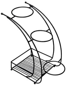 Virágtartó 37x19 cm fekete/fém