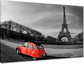 Vászonkép 90x60 Piros autó torony