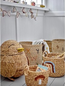 Natúr színű vízijácint játéktároló kosár szett 2 db-os ø 32x32 cm Agnes – Bloomingville Mini