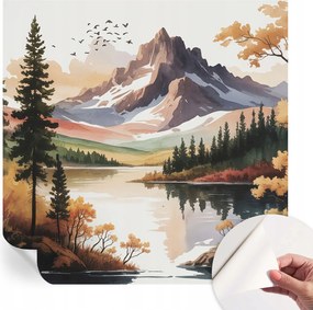 Öntapadós Dekoratív Fotótapéta Hálószobába Hegyi ősz 250x250 cm