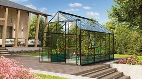 üvegház VITAVIA URANUS 9900 tiszta üveg 3 mm fekete színű LG3562