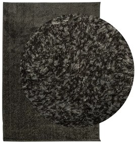 ISTAN antracitszürke hosszú szálú fényes szőnyeg 120 x 170 cm