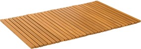 vidaXL Fürdőszoba szőnyeg Barna 80 x 50 cm Tömör Akácfa