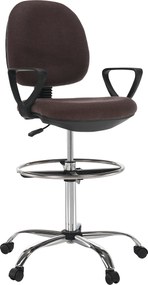 Magasított munkaszék, barna/fekete, TAMBER