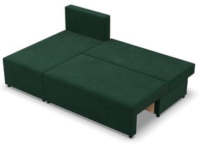 Nobu sarokkanapé, kordbársony, univerzális oldal, zöld