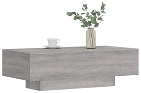 Szürke sonoma szerelt fa dohányzóasztal 100x49,5x31 cm