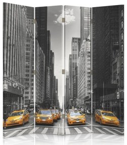 Gario Paraván New York Taxi Méret: 145 x 170 cm, Kivitelezés: Klasszikus paraván