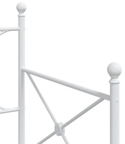 Daybed with Trundle without Mattress White 90x190 cm acél