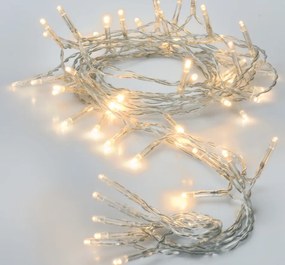 50 LED-es elemes karácsonyi fényfüzér, meleg fehér, 5 m