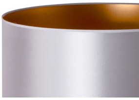 Duolla - Asztali lámpa CANNES 1xE14/15W/230V átm. 20 cm ezüst/réz/fehér