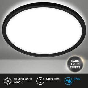 Briloner 3642-415 - LED Fürdőszobai mennyezeti lámpa SLIM LED/19W/230V IP44 fekete