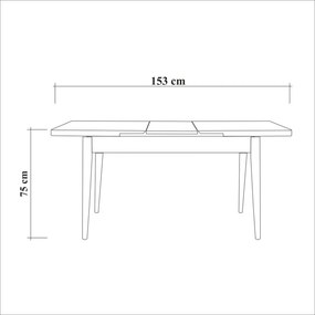 Santiago étkezőasztal, 120 cm – TR869VEL5189