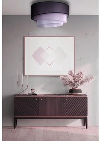 Duolla - Mennyezeti lámpa TRIO 1xE27/15W/230V á. 45 cm fekete/rózsaszín/ezüst
