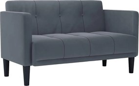 vidaXL sötétszürke bársony loveseat kanapé 111 cm