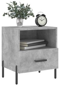 2 db betonszürke szerelt fa éjjeliszekrény 40 x 35 x 47,5 cm