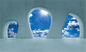 Fotótapéta Napívek vinil kék ég 254x184 +ragasztó