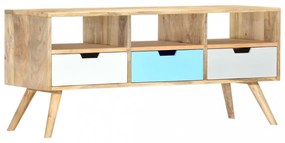 tömör mangófa TV-szekrény 110 x 35 x 48 cm