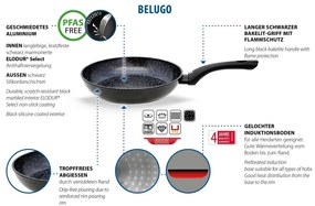 Elo 59828 Grillserpenyő üvegfedővel és aromásfogantyúval Belugo 28 x 28 cm