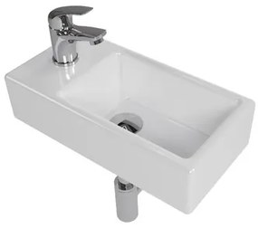 Bathroom set with Brevis basin left, faucet, siphon, waste and valves KSETBRE2L