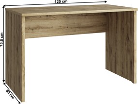 Számítógépasztal 120, navarra tölgy, DORSI