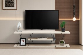 TV szekrény Canaz - Fekete, Travertine