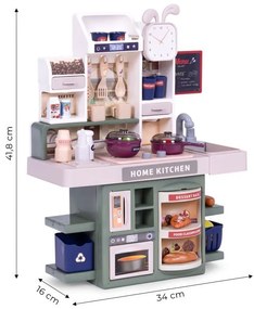 Kompakt gyermekkonyha LED-del és gőzfejlesztővel + 35 tartozékkal