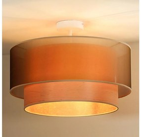 Duolla - Felületre szerelhető csillár WOOD BOHO 1xE27/15W/230V átm. 45 cm réz/bézs 604949