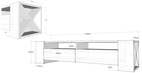 TV asztal Sosruko diófa