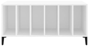 fehér szerelt fa hanglemezszekrény 100 x 38 x 48 cm