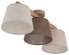 Brilagi - Felületre szerelt csillár LATTE 3xE27/15W/230V fenyő/mix