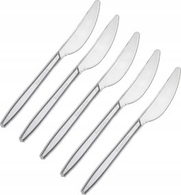 Újrafelhasználható Műanyag Kések Átlátszó Kés Evőeszköz Grill 100db