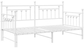 Daybed keret trundle-lal Fehér 100x190 cm Acél