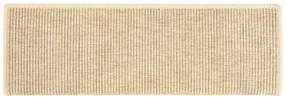15 db szizál hatású világos bézsszínű lépcsőszőnyeg 65x21x4 cm