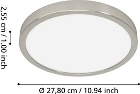 Eglo 901382 -LED RGBW dimmelhető füstölt üveges mennyezeti lámpa FUEVA-Z LED/14,3W/230V 27,8cm IP44 króm