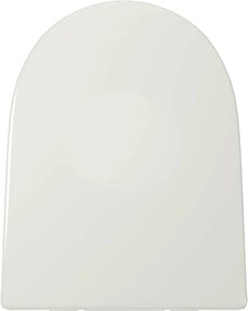 Fehér szögletes gyorskioldó WC-ülőke lassan csukódó fedéllel