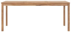 vidaXL tömör tíkfa kerti étkezőasztal 180 x 90 x 77 cm