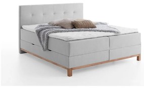Világosszürke boxspring ágy tárolóhellyel 180x200 cm Catania - Meise Möbel