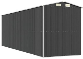 antracitszürke horganyzott acél kerti fészer 192 x 606 x 223 cm