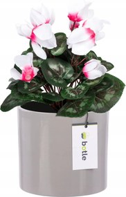 Virágcserép kerámia fedél Ø 16,5cm H 16cm szín Világos szürke fényes