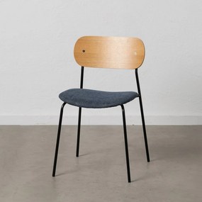 Kék-natúr színű étkezőszék szett 4 db-os Moe – Ixia