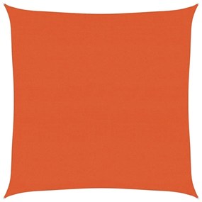 narancssárga négyzet alakú HDPE napvitorla 160 g/m² 7x7 m