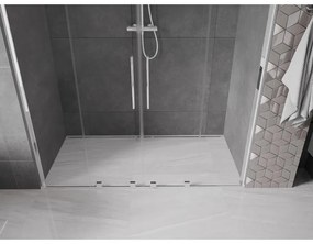 Mexen Velar L Duo, tolózuhanyajtó nyitáshoz 180 cm, 8 mm átlátszó üveg, króm, 871-180-003-02-01