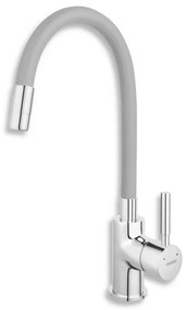 FERRO - Mosogató csap rugalmas karral fényezett króm/szürke
