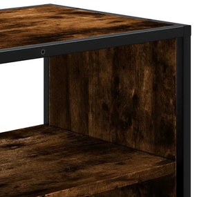 füstös tölgy színű szerelt fa és fém TV-szekrény 80x31x39,5 cm